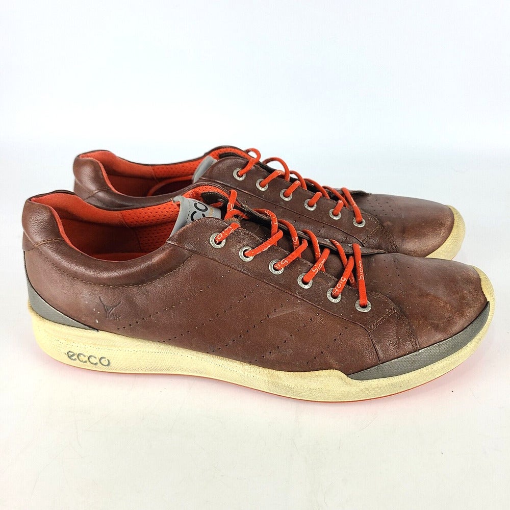 Anoi Derved Thorny Ecco Natural Motion Biom Yak Leather Spikeless Golf Shoes Men's Hydromax 47  / 14 | SidelineSwap