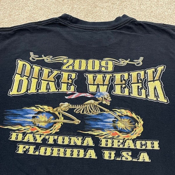 Daytona Bike Week Shirt Men XL Beach Florida Black Motorcycle USA