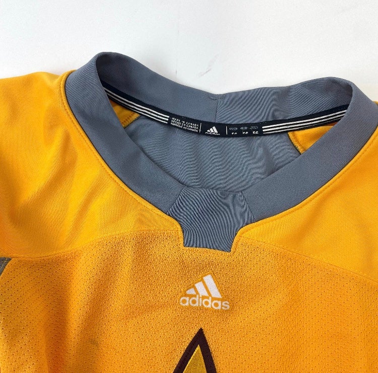 Adidas Custom Pro Stock Yellow Hockey Practice Jersey AIC NCAA Extra Large