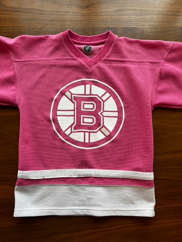 Used Pink Boston Bruins Jersey - Youth Medium