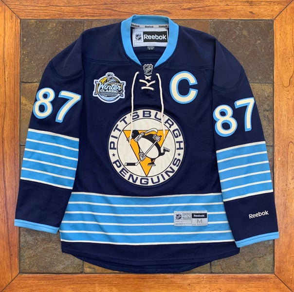 NWT Reebok Crosby Pittsburgh Penguins 2011 Winter Classic NHL Jersey Blue  XL