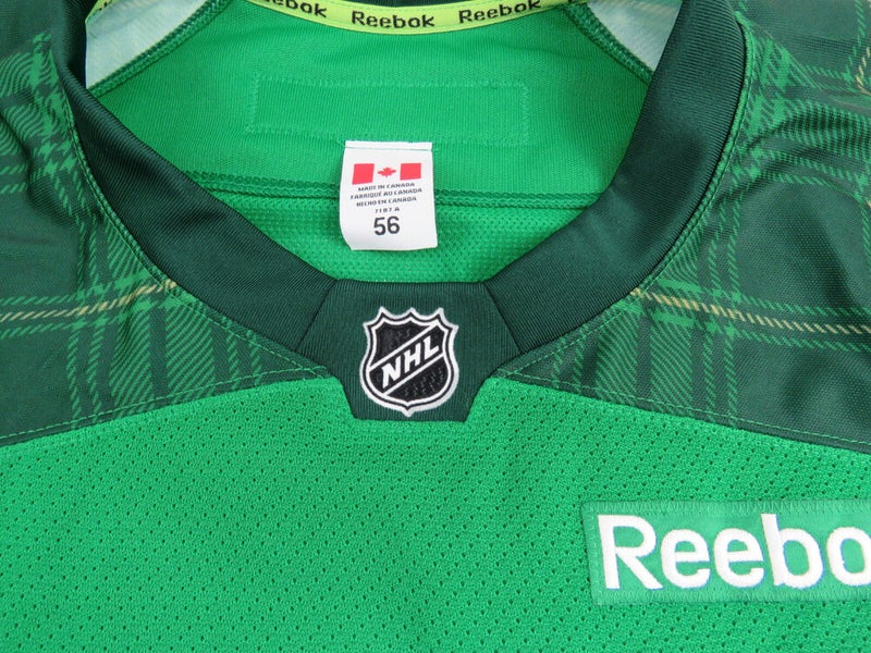 The Bruins' St. Patrick's Day jerseys are green, plaid and