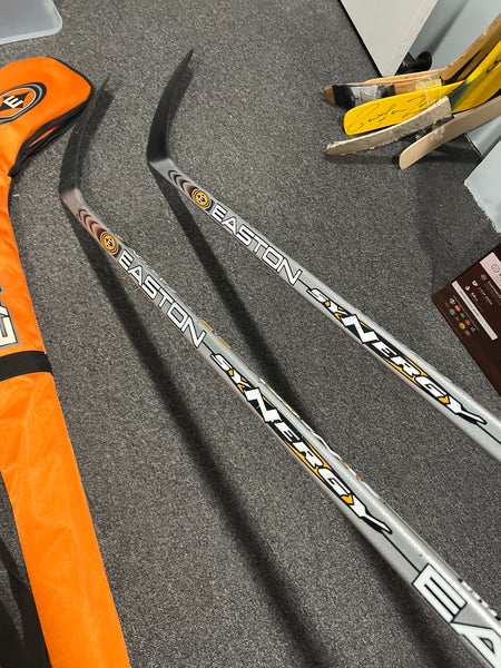 orange easton synergy hockey stick