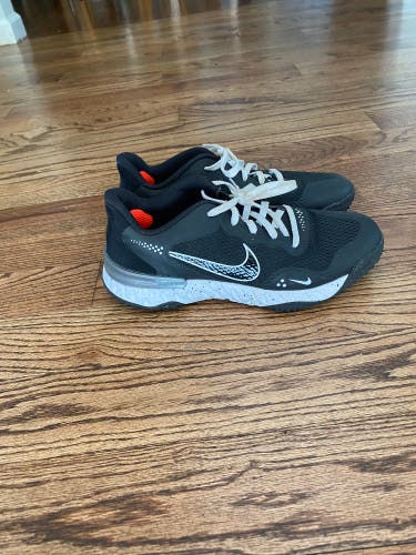 Men's 7.5 Nike Alpha Huarache Elite 3 Baseball Turf Shoes Black | White