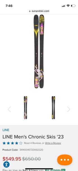 LINE CHRONIC 171 (NEVER USED - 2023) Skis | SidelineSwap