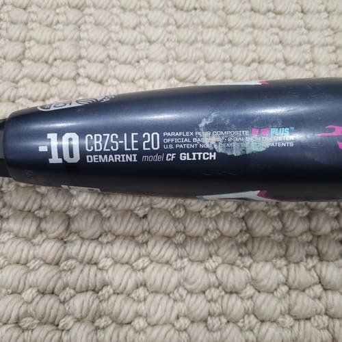 Used USSSA Certified DeMarini Composite CF Glitch Bat 20 oz 30"