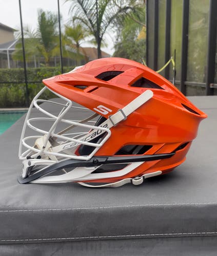 Orange Cascade S Lacrosse Helmet (Good Condition)