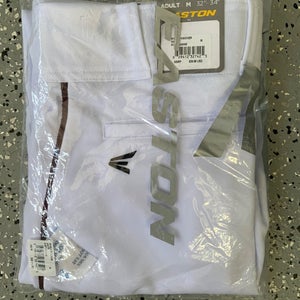 White Brand New Adult Medium Easton Game Pants (Knickers) Maroon Piping