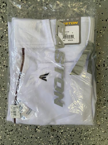 White Brand New Adult Medium Easton Game Pants (Knickers) Maroon Piping