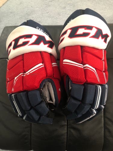 CCM HGQL 14” Pro Stock Hockey Gloves John Carlson Washington Capitals