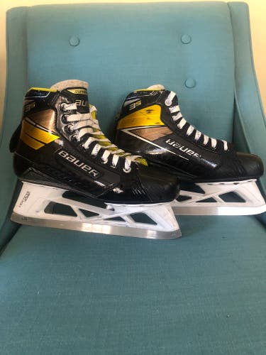 Used Bauer Regular Width Size 7.5 Supreme 3s Hockey Goalie Skates