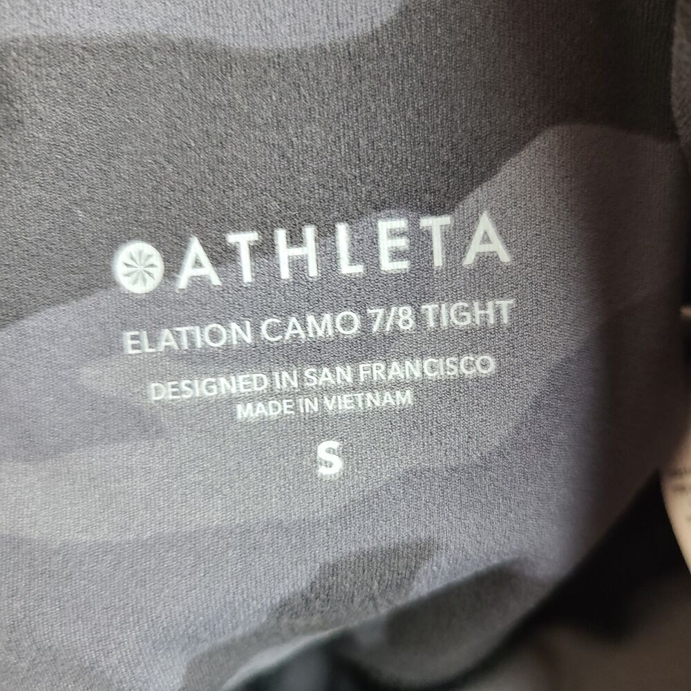 ATHLETA Elation High Waisted Camo 7/8 Tight Leggings Women's Size