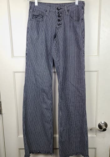 Cowgirl Tuff Straight Up Western Jeans Stripe Pants Stretch Size 25 x 35