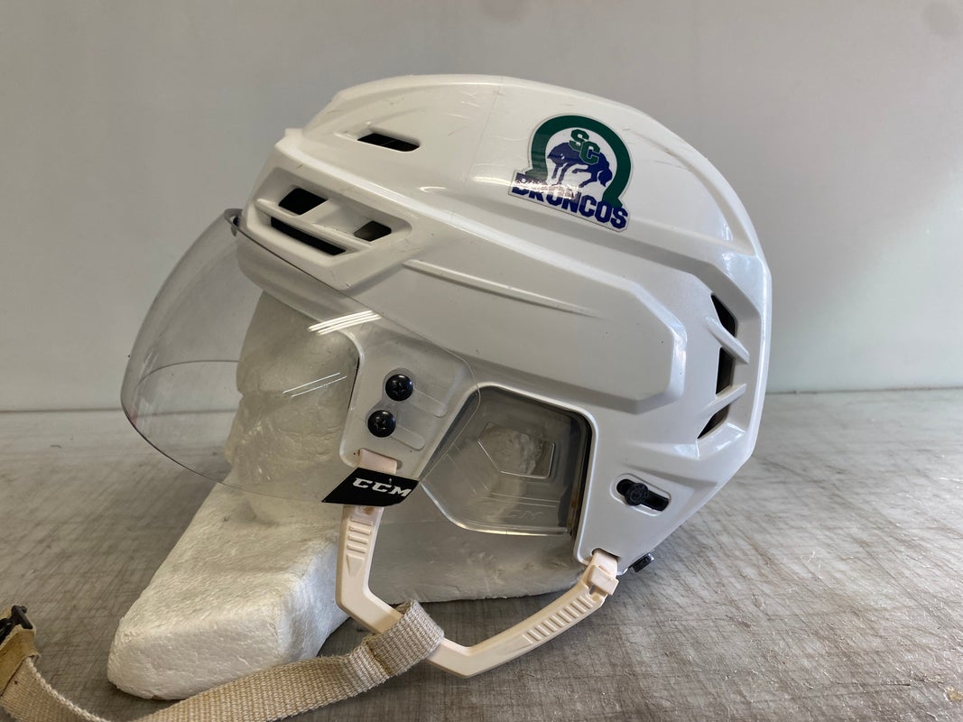 CCM Vector V08 Pro Stock Hockey Helmet Bauer Visor Combo Medium White