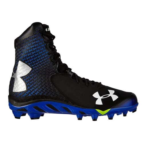 Under Armour Men's Spine Brawler Mid Royal Football Cleats 1246128 NEW
