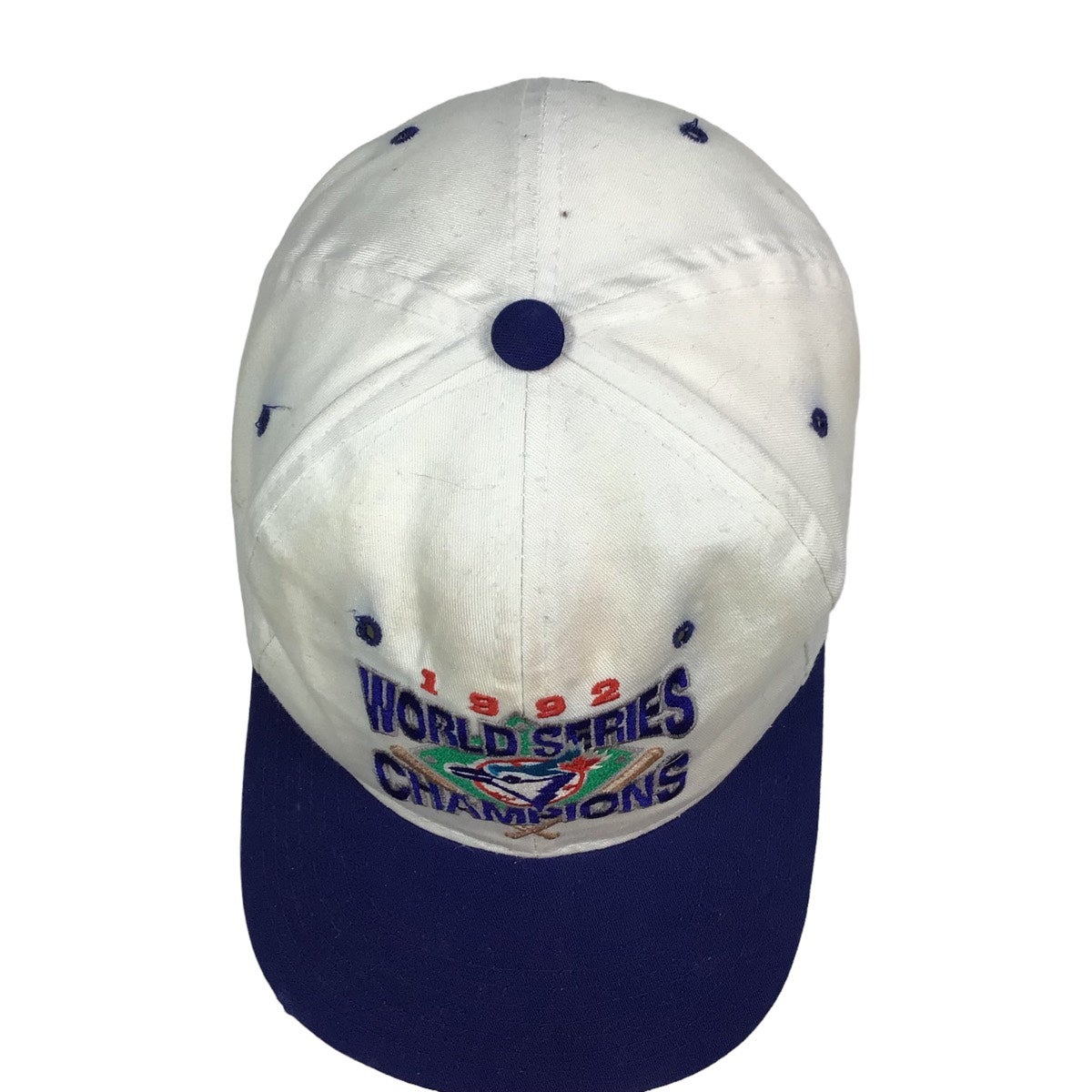 Vintage Toronto Blue Jays 1992 World Series Champions Snapback Hat Starter The Classic - 3 for 3 A.L. East Champs MLB Pinwheel Baseball Cap
