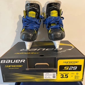 Used Bauer Regular Width Size 3.5 Supreme Hockey Skates