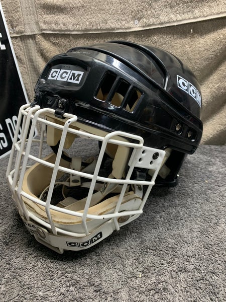 VINTAGE HT2 CCM HOCKEY HELMET 7-5/8 RARE GOALIE CAGE!!