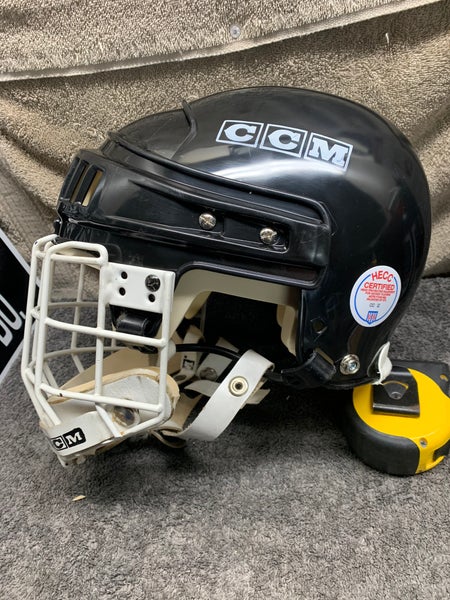 VINTAGE HT2 CCM HOCKEY HELMET 7-5/8 RARE GOALIE CAGE!!
