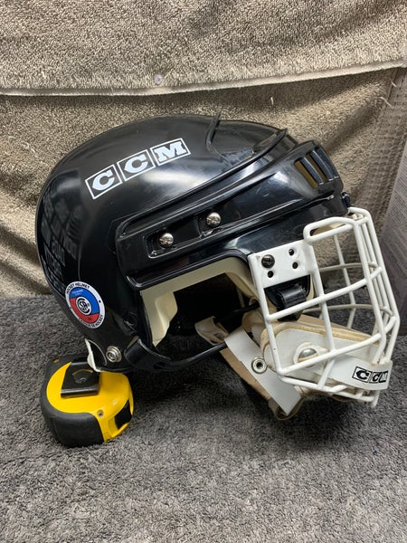 VINTAGE HT2 CCM HOCKEY HELMET 7-5/8 RARE GOALIE CAGE!!