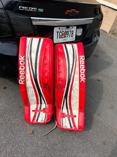 Used 34" Reebok Lefevre Goalie Leg Pads