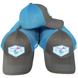 NEW Golf Hat CHASING72/PAR Hunter Blue & Gray Hat / Stick It!