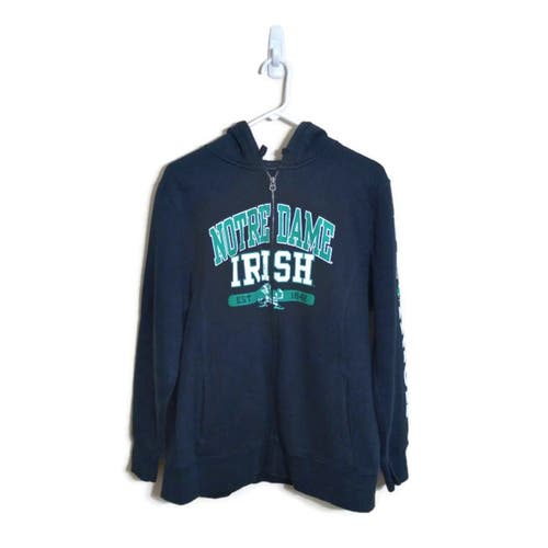 Jansport Womens Notre Dame Fighting Irish Logo Full-Zip Hooded Sweatshirt Sz XLarge