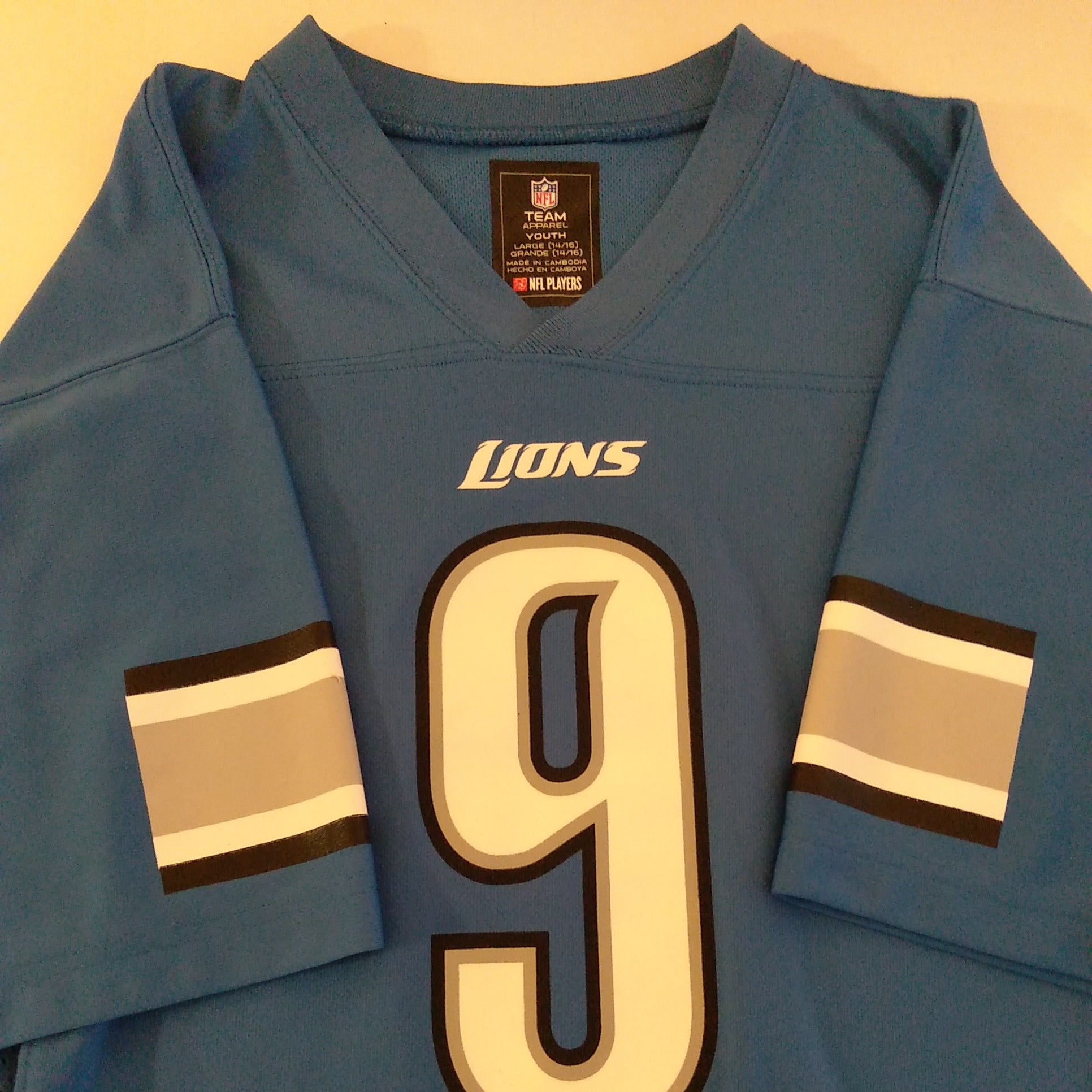 NFL, Shirts, Detroit Lions Nfl Jersey Stafford 9 Gray