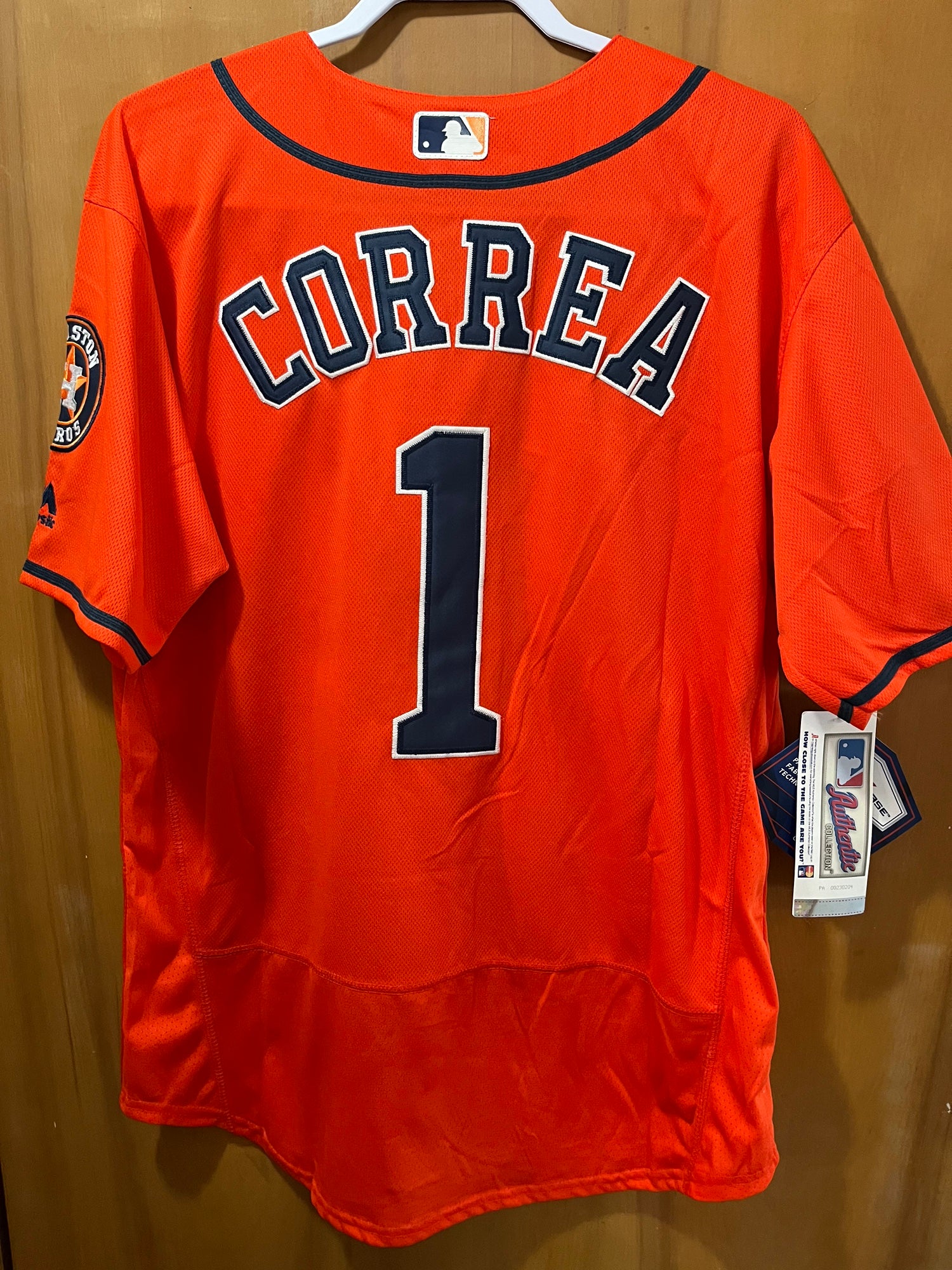2019 Houston Astros Carlos Correa #1 Game Issued White Jersey 150