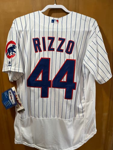 Chicago Cubs #44 Anthony Rizzo Majestic Home 2016 World Series Champions Size 40 NWT