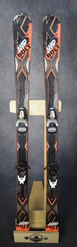 K2 AMP BOLT FOCUS SKIS SIZE 134 CM WITH NEW ROSSIGNOL BINDINGS