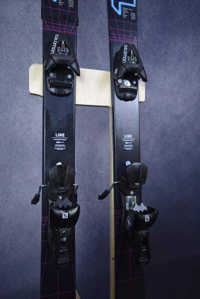 NEW LINE TOM WALLISCH SHORTY ROCKERS SKIS SIZE 149 CM WITH SALOMON