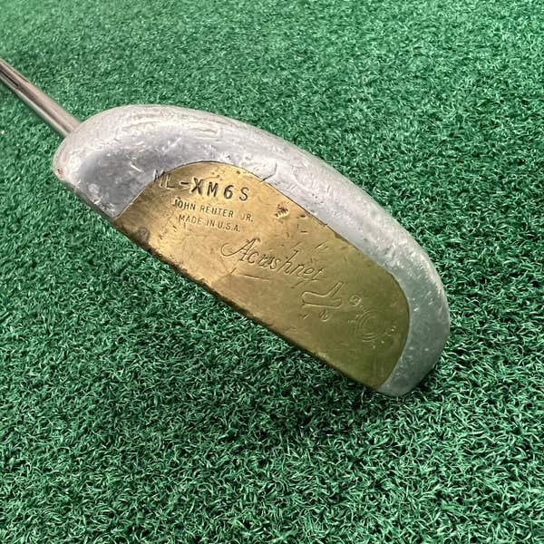 Acushnet Bullseye ML-XM6S Brass Mallet Putter Vintage USA Made MRH