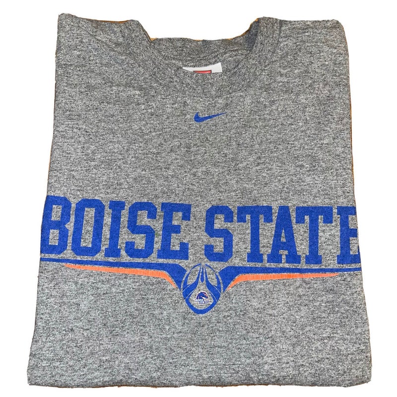 Men's Champion Gray Boise State Broncos Softball Icon Crewneck