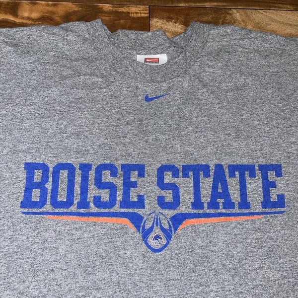 Men's Nike Heathered Gray Boise State Broncos Vintage Logo Performance  T-Shirt