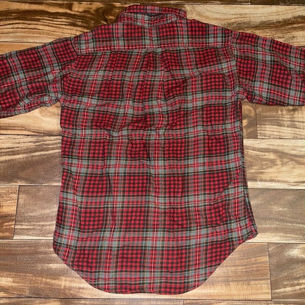 Vintage 90s POLO RALPH LAUREN Check Plaid Flannel Button Up Shirt M Big  Shirt