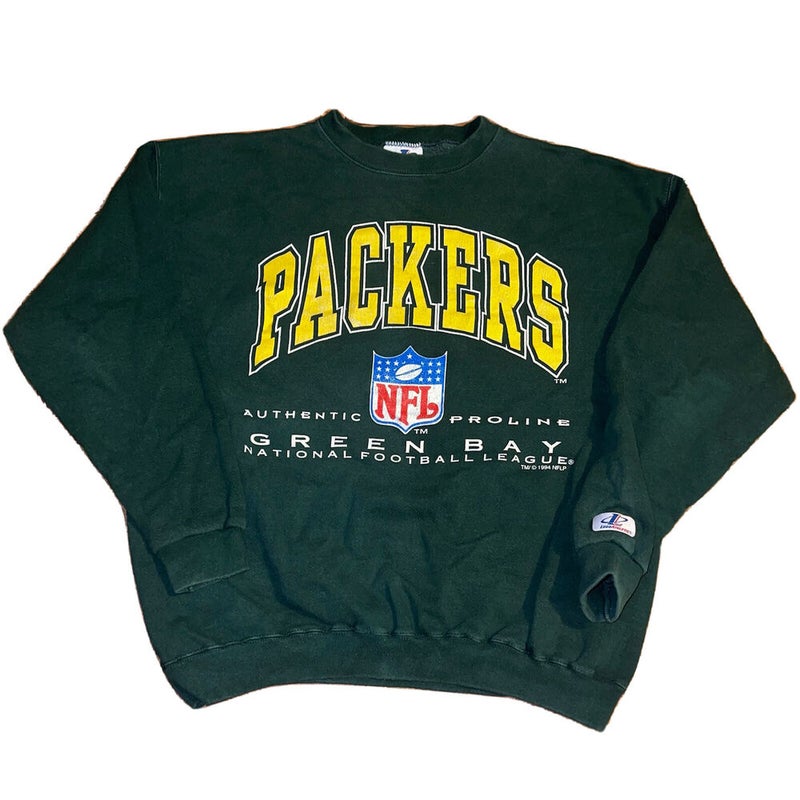 Women's Green Bay Packers Fan Girl Green Bay Football Vintage Crewneck 2XLarge Green