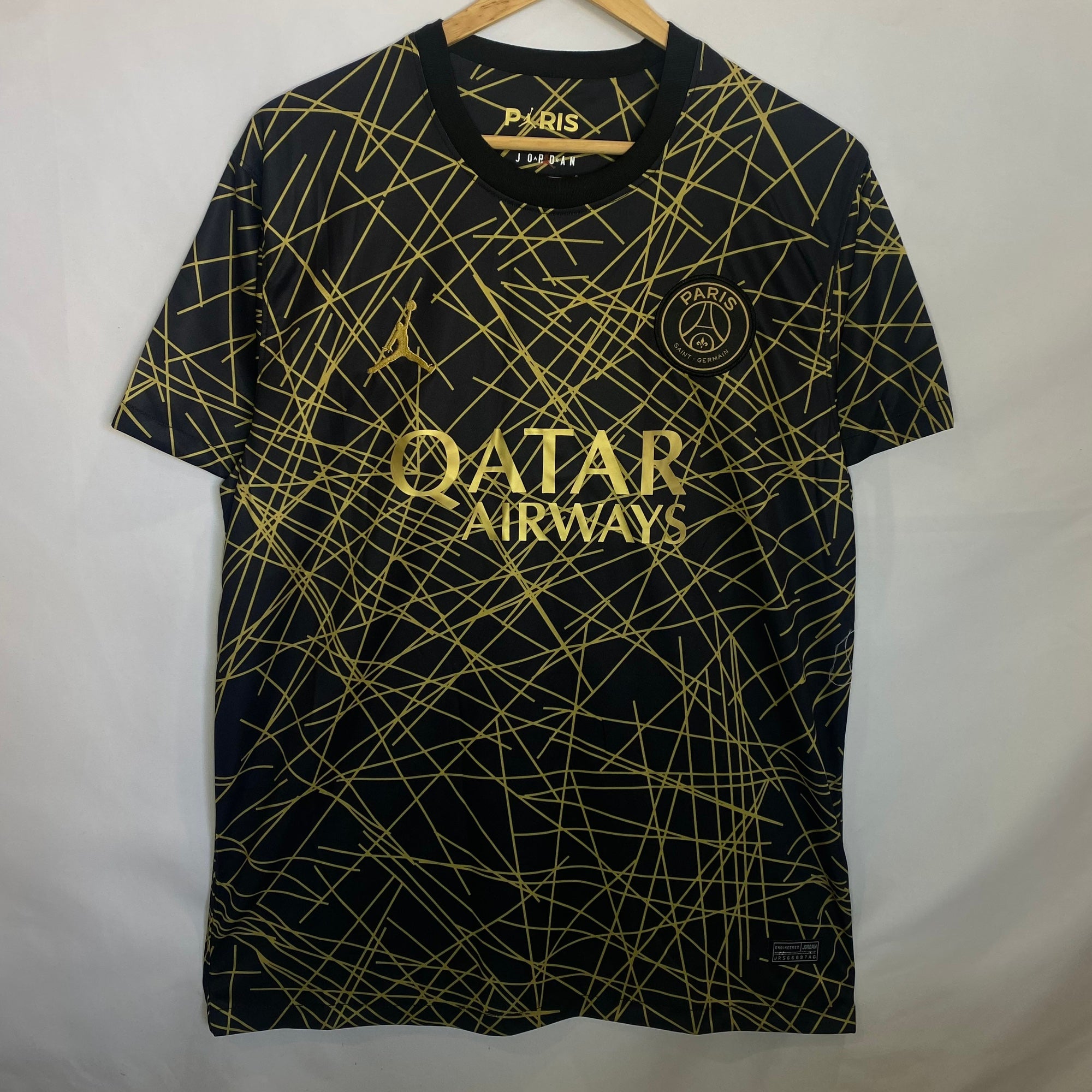 Nike Paris Saint-Germain Lionel Messi Fourth Jersey 22/23 (Black/Tour Yellow) Size 2XL