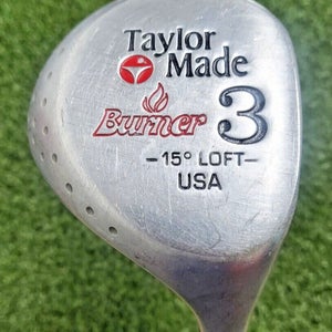TaylorMade Burner 3 Wood 15*  /  RH  /  TT Stiff Steel ~43"  / NEW GRIP / jd6022