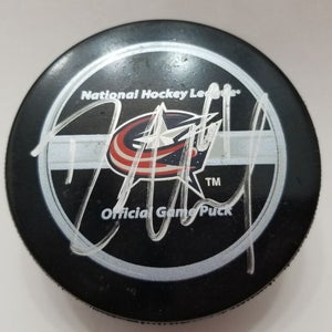 RICK NASH Signed Columbus Blue Jackets Official NHL Hockey Game Puck Autograph