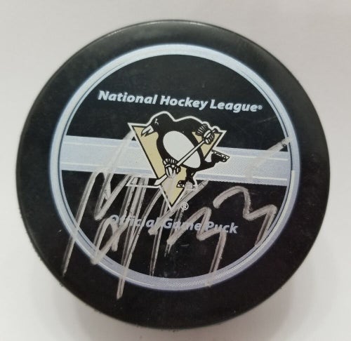 SERGEI GONCHAR Autograph Pittsburgh Penguin Official NHL Hockey Game Puck Signed