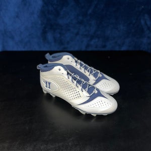 White/Navy Warrior Burn 5.0 Lacrosse Cleats Size 11.5 (NEVER WORN)