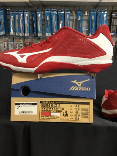 Mizuno Heist IQ metal baseball cleats sz 11.5