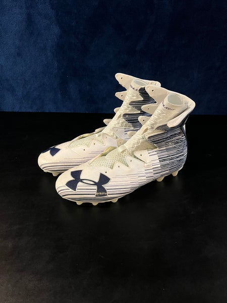 White/Navy Under Armour Highlight Lacrosse Cleats Size 11.5