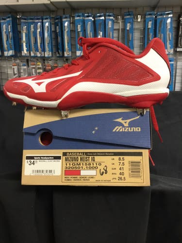 Mizuno Heist IQ metal baseball cleats sz 8.5