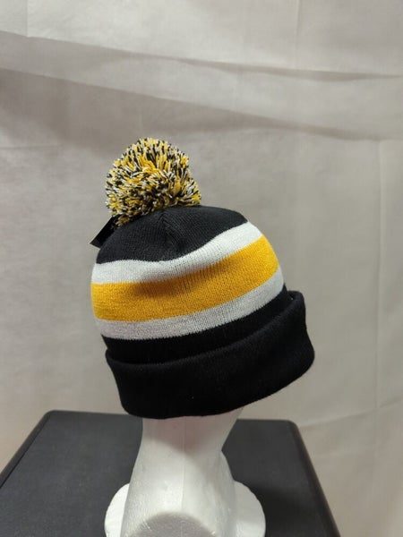 Vintage Pittsburgh Steelers Pom Knit Winter Hat Cap Adult OSFA Steelers  Patch |