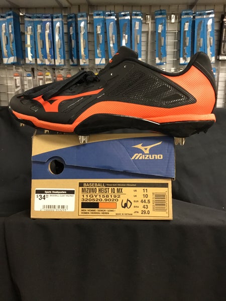 Mizuno Heist IQ MX metal baseball cleats sz 11