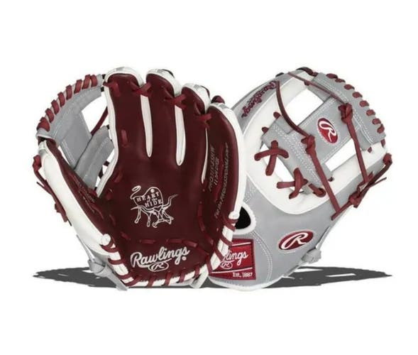 Rawlings Heart of the Hide Grey/Burgandy Baseline Glove 11.75"