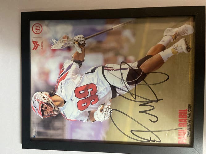 Signed Paul Rabil framed picture