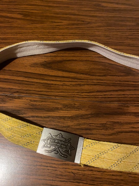 The Original Hockey Lace Belt Adult 46” Yellow